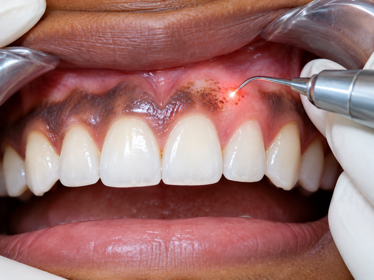 Gum Depigmentation – Dr. Sally Kalash